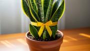 Pocos lo saben: qué significa que una sansevieria o lengua de suegra tenga una cinta amarilla en sus hojas