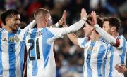 Argentina goleó a Venezuela en la despedida de Lionel Messi