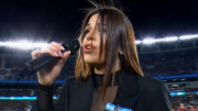 Euge Quevedo respondió a las críticas en redes luego de cantar el himno