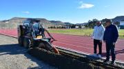 Avanzan los trabajos para la iluminación de la pista de Km. 4