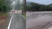 VIDEOS: Fuertes lluvias causan derrumbes y desbordamientos vía Ocumare de la Costa, restringieron el paso