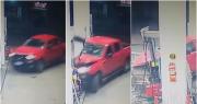 El impactante video de una camioneta estrellándose contra una estación de servicio en San Bernardo