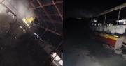 Un terrible incendio arrasó con varios colectivos en Pocito: un cortocircuito en un ómnibus habría iniciado las llamas