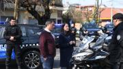 Vicente López incorporó una nueva flota de motos y camionetas blindadas para la patrulla municipal 