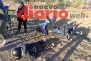 Santiagueña se descompensó y derrapó en El Zanjón
