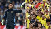 El llamativo gesto del Dibu Martínez con los hinchas de Ecuador en la previa del partido
