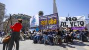 Clases públicas en Plaza de Mayo: docentes rechazan el inminente veto a la ley de financiamiento universitario