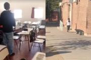 Así son los videos de la menor que se refugió en un colegio y soltó tiros en su aula