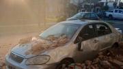 Se desplomó paredón de terminal de colectivos y dañó un automóvil