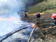 Incendio forestal en Colomi moviliza a más de 50 bomberos; dos personas son señaladas como responsables