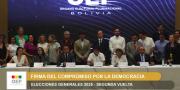 PDC y Libre comprometen no incurrir en la guerra sucia y TSE ratifica transparencia del proceso electoral