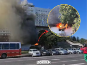 Incendio en Retiro: evacuaron la sede de la Armada Argentina