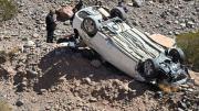 Espectacular accidente en la Ruta 7: un hombre de 74 años está en grave estado tras volcar