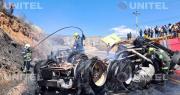 Una madre, su hijo y un familiar cercano fallecieron en el camión que ardió en plena ruta nueva Cochabamba-Santa Cruz