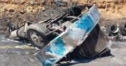 Tránsito presume falla mecánica e inexperiencia del chofer del tráiler donde tres personas murieron carbonizadas