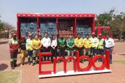 Embol entrega equipos y cerca de 8.000 litros de agua y bebidas hidratantes para luchar contra incendios