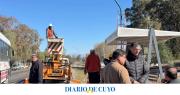 Obras en Ruta 20: la Escuela Procesa Sarmiento ya cuenta con iluminación LED