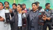 “Gasolina como basura”: choferes protestan contra la ANH por mala calidad del combustible