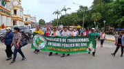 Salubristas marchan en Trinidad y piden al Tribunal de Justicia una decisión sobre acción de cumplimiento