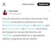Alcaldesa Copa: Con 24 atractivos turísticos de primer nivel, El Alto conquista la calificación de Destino Turístico Regional