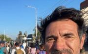 La fe de El Barba: el DT Pincha participó de la caminata a Luján