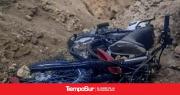 Motociclista herido tras caer por un barranco