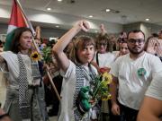 Greta Thunberg llegó a Atenas junto con otros miembros de la flotilla por Gaza expulsados de Israel