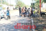 Aparentemente alcoholizado, joven derrapó y se salvó de milagro