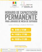 TED Pando amplía hasta el sábado la capacitación permanente a juradas y jurados electorales
