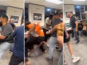 Por la confusión en un pedido se desató una terrible pelea en un local de comida rápida