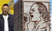 Alejandro Marmo, el artista detrás de los murales de Evita en la 9 de julio: Es una obra metafísica