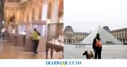Un turista grabó el momento exacto del robo en el museo del Louvre