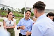Martín Marinucci junto a Jimena López y Sebastián Galmarini recorrieron el Parque Industrial de Morón