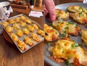 No tires más las cáscaras de papa: snacks crujientes con cebolla caramelizada y queso