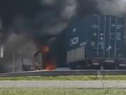Al menos tres muertos y heridos graves tras brutal choque e incendio de dos camiones, un auto y un utilitario en la Panamericana, a la altura de Campana