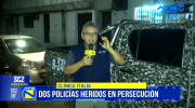 Dos policías resultan heridos durante persecución en Santa Cruz; delincuentes fueron detenidos