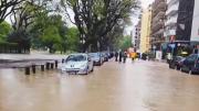 Se rompió un caño maestro de agua en Belgrano y se inundó todo