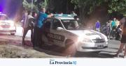 Dos motos protagonizaron un violento choque en Pocito