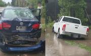 La Plata: borrachos a bordo de una Hilux chocaron a un Vento, quisieron escapar y terminaron en una zanja
