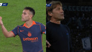 Pedazo de : el fuerte cruce entre Lautaro Martínez y Antonio Conte en el Napoli vs. Inter