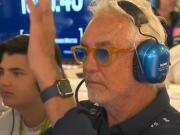 Briatore no pudo ocultar su disgusto cuando Colapinto cometió un error que lo condenó en la clasificación del GP de México de F1