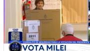 El voto del Presidente: Milei llegó a su mesa con un fuerte operativo de seguridad