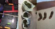 Allanan casas de Chimbas por una causa de amenazas y se topan con más de 1 kilo de marihuana