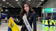 Bandera, flores y abrazos: Así fue la llegada de la venezolana Stephany Abasali a Tailandia para el Miss Universo