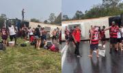 Bus con hinchas de Flamengo vuelca y accidente termina con heridos de gravedad