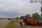 IMPACTANTE VIDEO: Bebé sobrevivió milagrosamente tras quedar atrapado bajo un carro volcado en EEUU