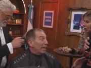 Diego Santilli cumplió su promesa y se peló luego del triunfo en la provincia de Buenos Aires