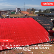 Alcaldía de Tarija concluye con la primera fase de cambio del techo del Mercado Central