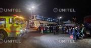 Se registra un incendio en un bus que iba de Santa Cruz a Sucre