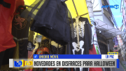 Presentan novedades en disfraces para Halloween en la calle Illampu